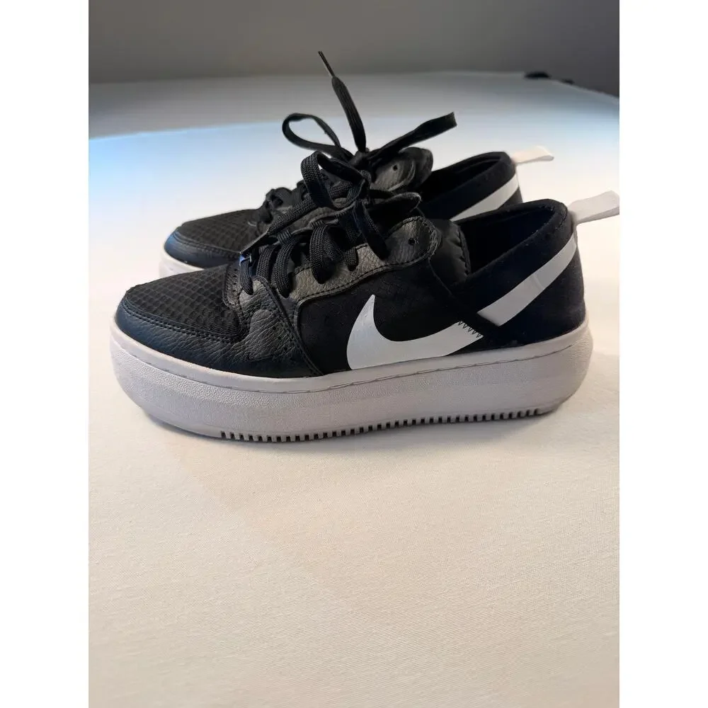 Nike Wmns Court Vision Alta TXT Black White CW6536-001 Size 9 Sneakers